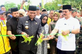 Telan Rp3,4 Miliar, Jembatan Gantung Pattema Bakke di Wajo Diresmikan