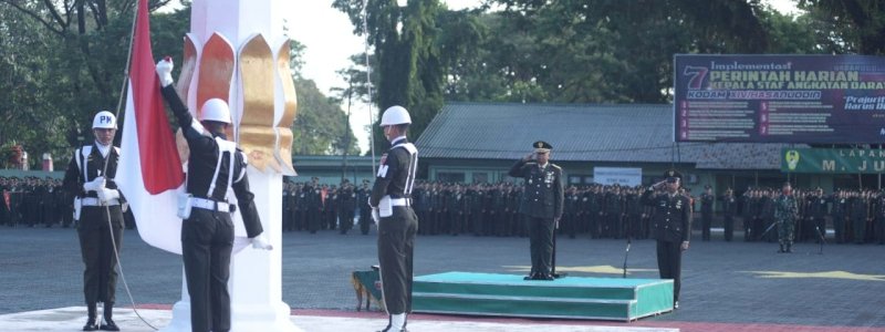 Kasdam Hasanuddin Pimpin Upacara Peringatan Hari Lahir Pancasila 2023