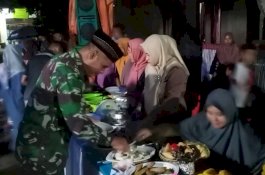 Perpisahan Satgas TMMD Kodim Polman, Warga Ongko Suguhkan Beragam Makanan Khas
