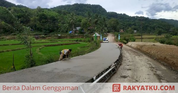 Pemprov Lanjutkan Penanganan Ruas Minasatene di Pangkep, Progres Pengecoran