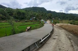 Pemprov Lanjutkan Penanganan Ruas Minasatene di Pangkep, Progres Pengecoran