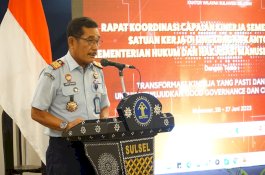 Kemenkumham Sulsel Gelar Rakor Semester 1 Tahun 2023. Liberti Sitinjak: Realisasi Anggaran Masih Jauh dari Target