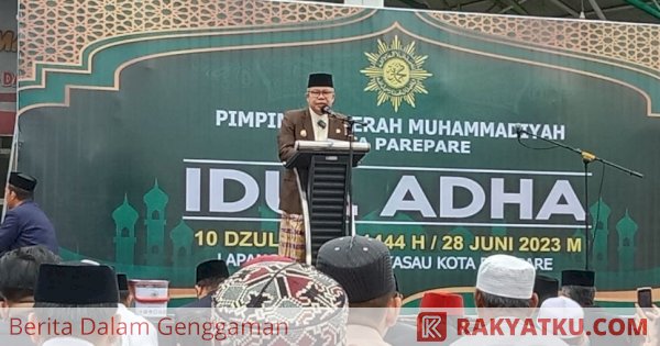 Wali Kota Parepare Salat Iduladha Bersama Warga Muhammadiyah dan Ribuan Masyarakat