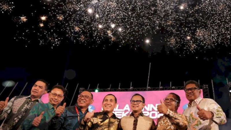 Rapat Kerja Nasional (Rakernas) Asosiasi Pemerintah Kota Seluruh Indonesia (Apeksi) XVI 2023 di Anjungan Pantai Losari, Selasa (11/7/2023). 