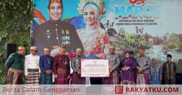 Gubernur Sulsel Serahkan Bantuan Keuangan Rp8 Miliar Dukung Pembangunan Infrastruktur Maros