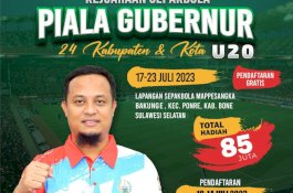 Kejuaraan Sepak Bola Piala Gubernur U20 Berhadiah Rp85 Juta