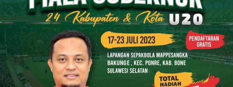 Pemprov Sulsel Gelar Kejuaraan Sepak Bola Piala Gubernur U-20, Total Hadiah Rp85 Juta