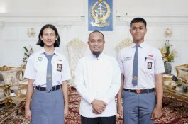 Bertemu Dua Pelajar Calon Paskibraka Nasional Wakil Sulsel, Gubernur Andalan Tekankan Integritas