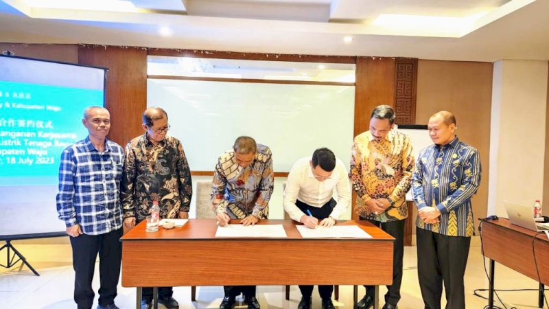 Pengembangan PLTB, Bupati Wajo Teken MoU dengan PT Envision Green Energy Indonesia