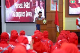 750 Peserta Defile Porseni Gowa Dilepas ke Soppeng