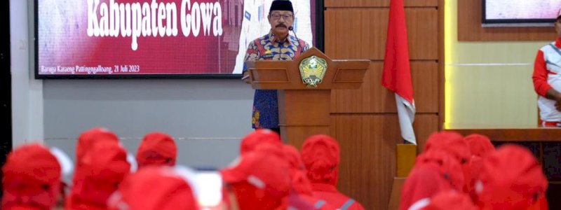 750 Peserta Defile Porseni Gowa Dilepas ke Soppeng