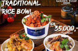 Temukan Menu Traditional Rice Bowl hanya di Hotel Golden Tulip Essential Makassar. Harganya hanya Rp35 Ribu