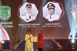 Luwu Utara Terima Penghargaan Kabupaten Layak Anak Kategori Nindya