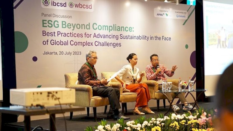 Forum tahunan yang diadakan Indonesia Business Council for Sustainable Development (IBCSD) bekerja sama World Business Council for Sustainable Development (WBCSD) di Jakarta, Kamis (20/7/2023).