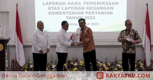 BPK Apresiasi  Laporan Keuangan Kementan Tahun 2022