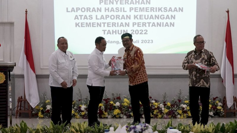 BPK Apresiasi  Laporan Keuangan Kementan Tahun 2022