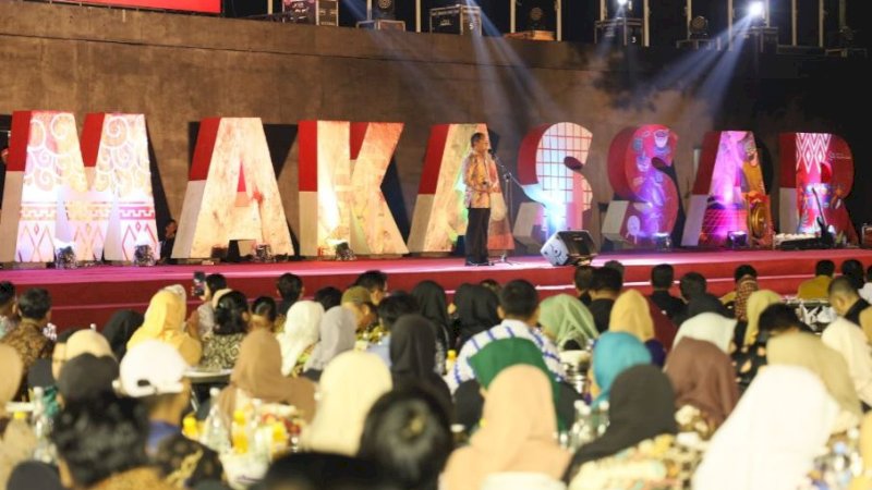 Wali Kota Makassar, Mohammad Ramdhan Pomanto, saat gala dinner bersama KPU se-Indonesia di Pantai Losari, Rabu (26/7/2023). (Foto: Pemkot Makassar)