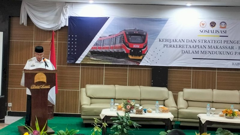 Wawali Parepare Hadiri Sosialisasi Kebijakan Pengembangan Kereta Api Makassar – Parepare