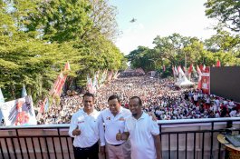 450 Ribu Warga Sulsel Ikuti Jalan Sehat Anti Mager Bareng Gubernur dan Prabowo Subianto