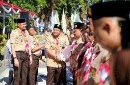 Bupati Gowa Hadiri Pelepasan Kontingen Sulsel Menuju Raimuna Nasional
