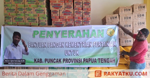 Kementan Beri Bantuan Pangan 1,2 Ton untuk Warga Puncak Papua