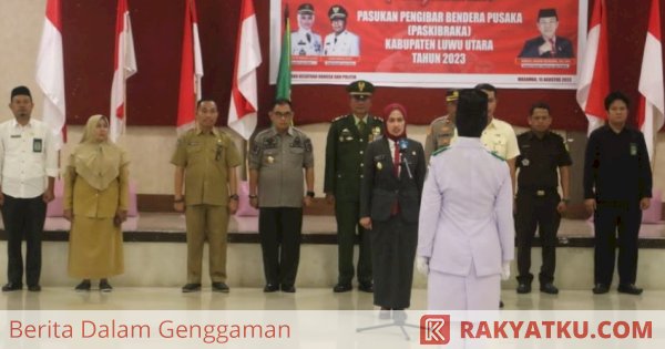 Resmi Dikukuhkan Bupati, Anggota Paskibraka Luwu Utara Siap Kibarkan Merah Putih