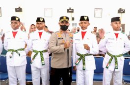 Pengukuhan 70 Paskibraka, Kapolres Wajo Minta Berikan yang Terbaik