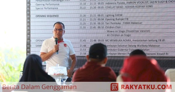 Danny Pomanto Matangkan Persiapan Event F8 Makassar, Sandiaga Uno Dijadwalkan Buka Kegiatan