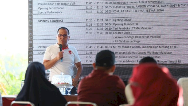 Danny Pomanto Matangkan Persiapan Event F8 Makassar, Sandiaga Uno Dijadwalkan Buka Kegiatan