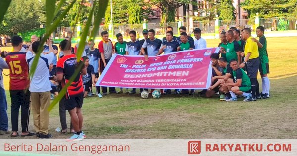 DPRD Parepare Gelar Fun Football Gandeng TNI Polri Serta Penyelenggara Pemilu