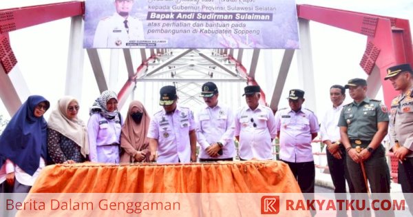 Gubernur Andi Sudirman Resmikan Jembatan Andalan Pacongkang, Pelengkung Rangka Baja Terpanjang di Sulsel