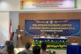 Satlantas 24 Polres Jajaran Polda  Sulsel Ikuti Pelatihan ETLE Mobile Handheld