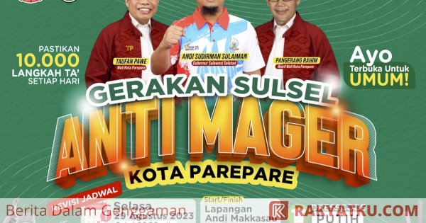 Besok Gubernur Andi Sudirman Jalan Anti Mager di Parepare