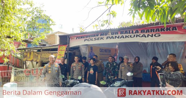 Kapolrestabes Makassar Resmikan Tempat Cuci Motor Balla Barakka