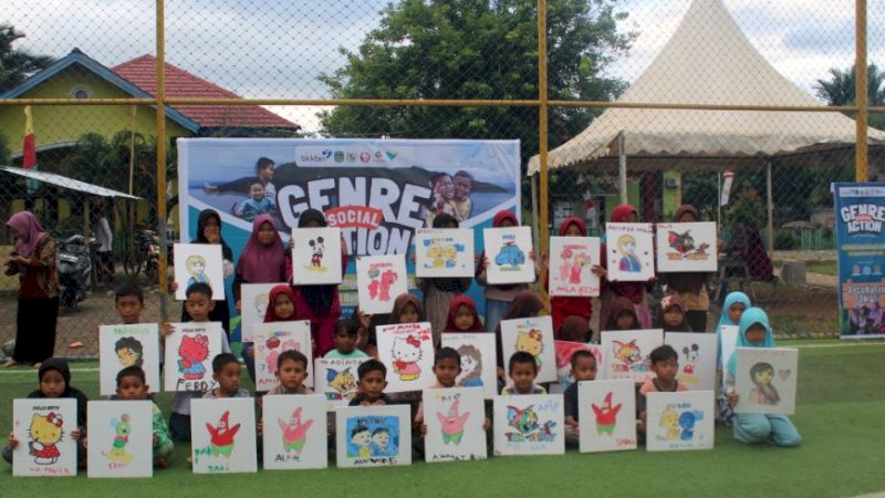 Fun learning bagi anak-anak jadi salah satu rangkaian kegiatan Genre (Generasi Berencana) Social Action di Kabupaten Luwu Timur, Sulawesi Selatan, yang digelar PT Vale Indonesia bersama Forum Pemuda Genre. (Foto: PT Vale Indonesia)