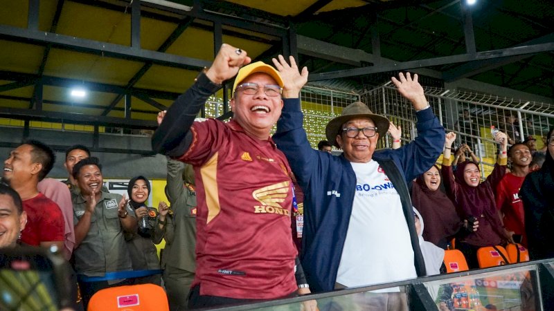 Saksikan Kemenangan PSM Bersama Aksa Mahmud, Taufan Pawe Harap Tren Positif Juku Eja Terus Berlanjut