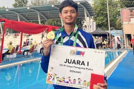 Raih Catatan Waktu Terbaik, Siswa SMP Islam Athirah Bukit Baruga Juara 1 O2SN Cabor Renang