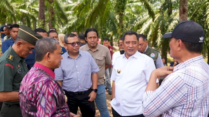 Kunjungan ke PT Perkebunan Nusantara (PTPN) XIV (Persero), di Kecamatan Keera, Kabupaten Wajo, Ahad (24/9/2023). (Foto: Pemprov Sulsel)