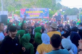 Semarak HUT TNI Ke-78, Kodim 1406 Wajo Gelar Jalan Sehat dan Senam sehat
