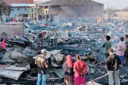 Kerugian Ditaksir Miliaran, Kebakaran 6 Rumah Ratah Tanah di Jeneponto