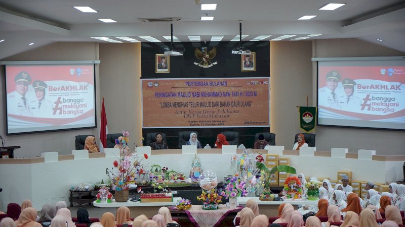 Peringati Maulid, DWP Kota Makassar Gelar Lomba Hias Telur