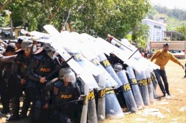Pengamanan di Wajo Gelar Simulasi Sispamkota