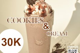 Minuman pelepas Dahaga Coockies Cream ala GTE Makassar 