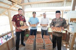 Pj Gubernur Bahtiar Kunjungi Peternakan Ayam dan Kambing di Gowa