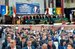 Rudianto Lallo Hadiri Pengukuhan Profesor Kehormatan Pius Lustrilanang