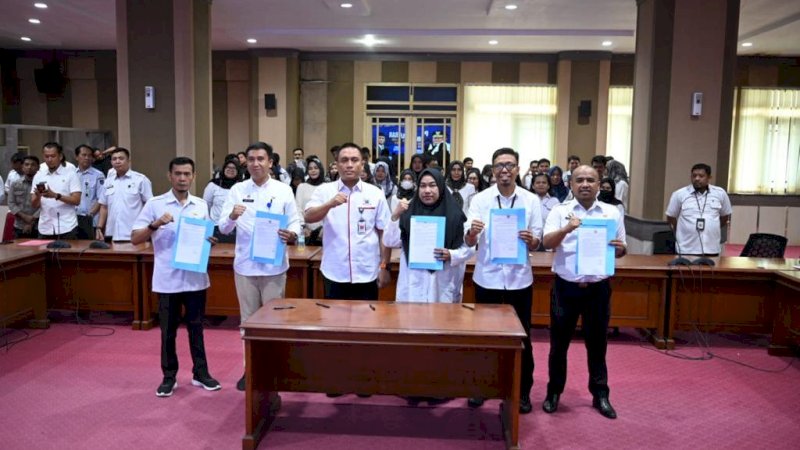 Diskominfo-SP Sulsel Ikrar Pakta Integritas dan Komitmen Netral di Pemilu 2024