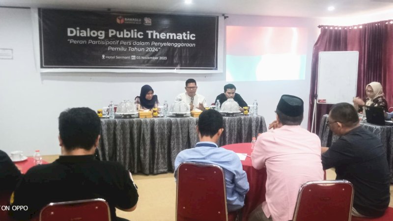 Bawaslu Wajo Dialog Public Theomatic, Hadirkan LSM dan Pers