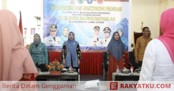 Antusias Sambut Kedatangan Sofha Marwah, Bupati Luwu Utara Siap Kawal Program PKK Sulsel