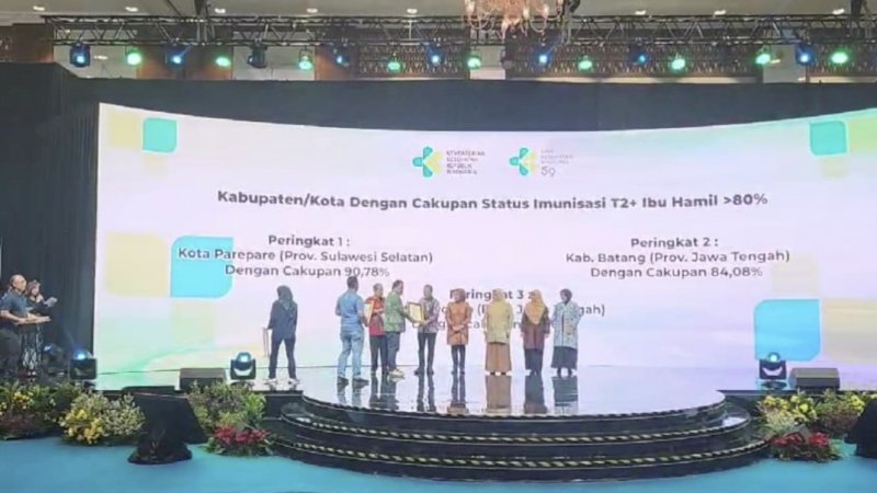 Kota Parepare Meraih Penghargaan Peringkat 1 Nasional di Bidang Kesehatan