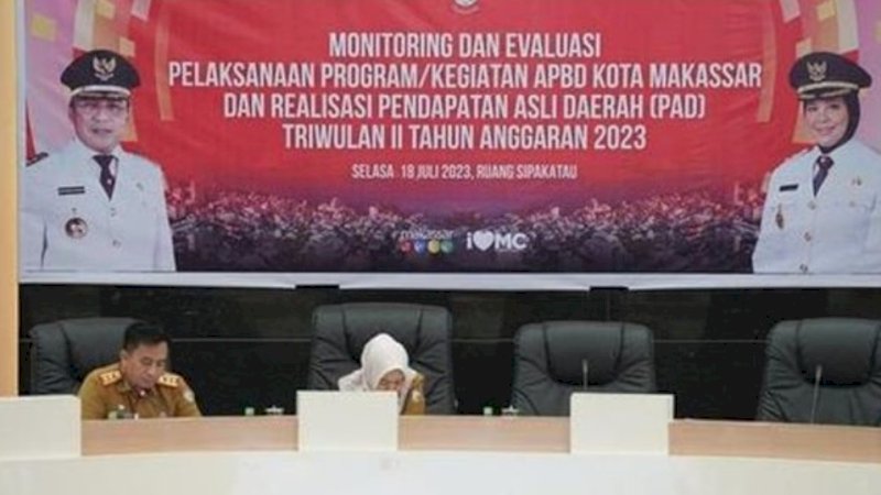 Rapat Monitoring Rencana Pelaksanaan APBD 2023 Bappeda Makassar 